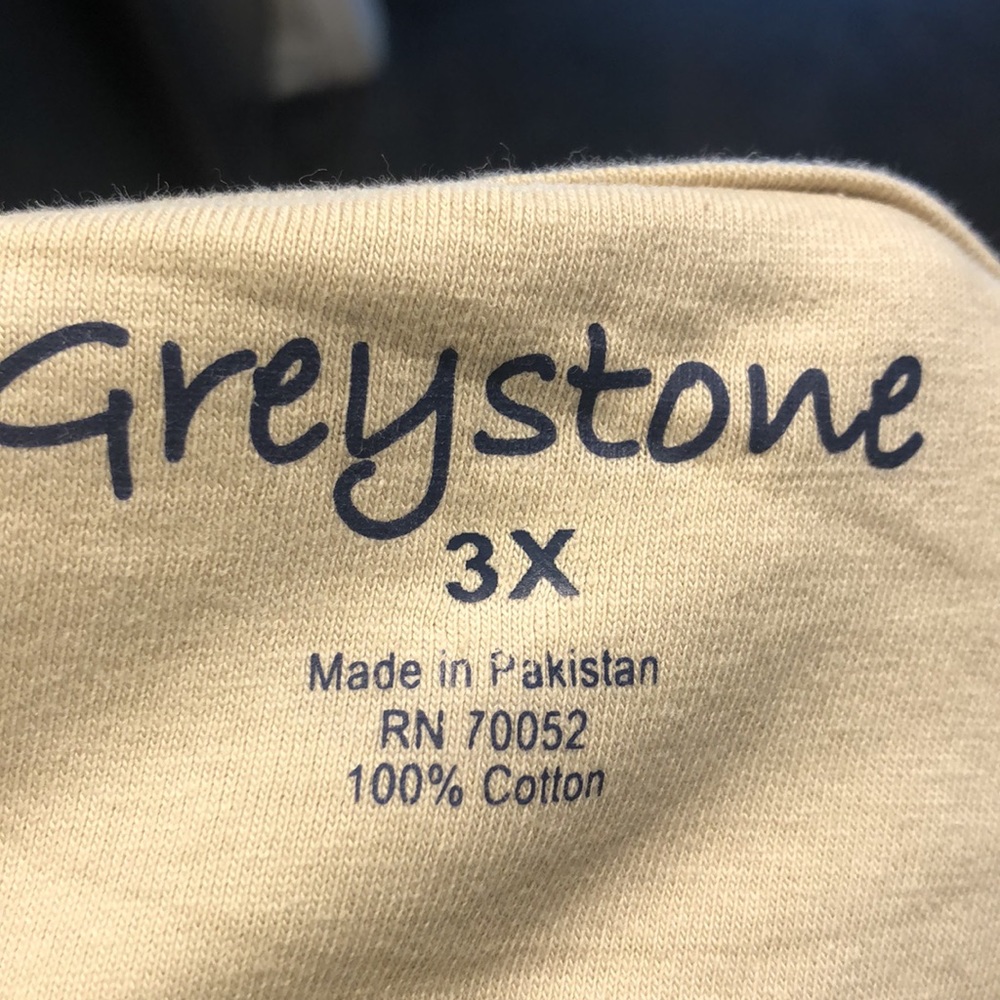 NWT Unisex beige t-shirt size 3x - Picture 5 of 5